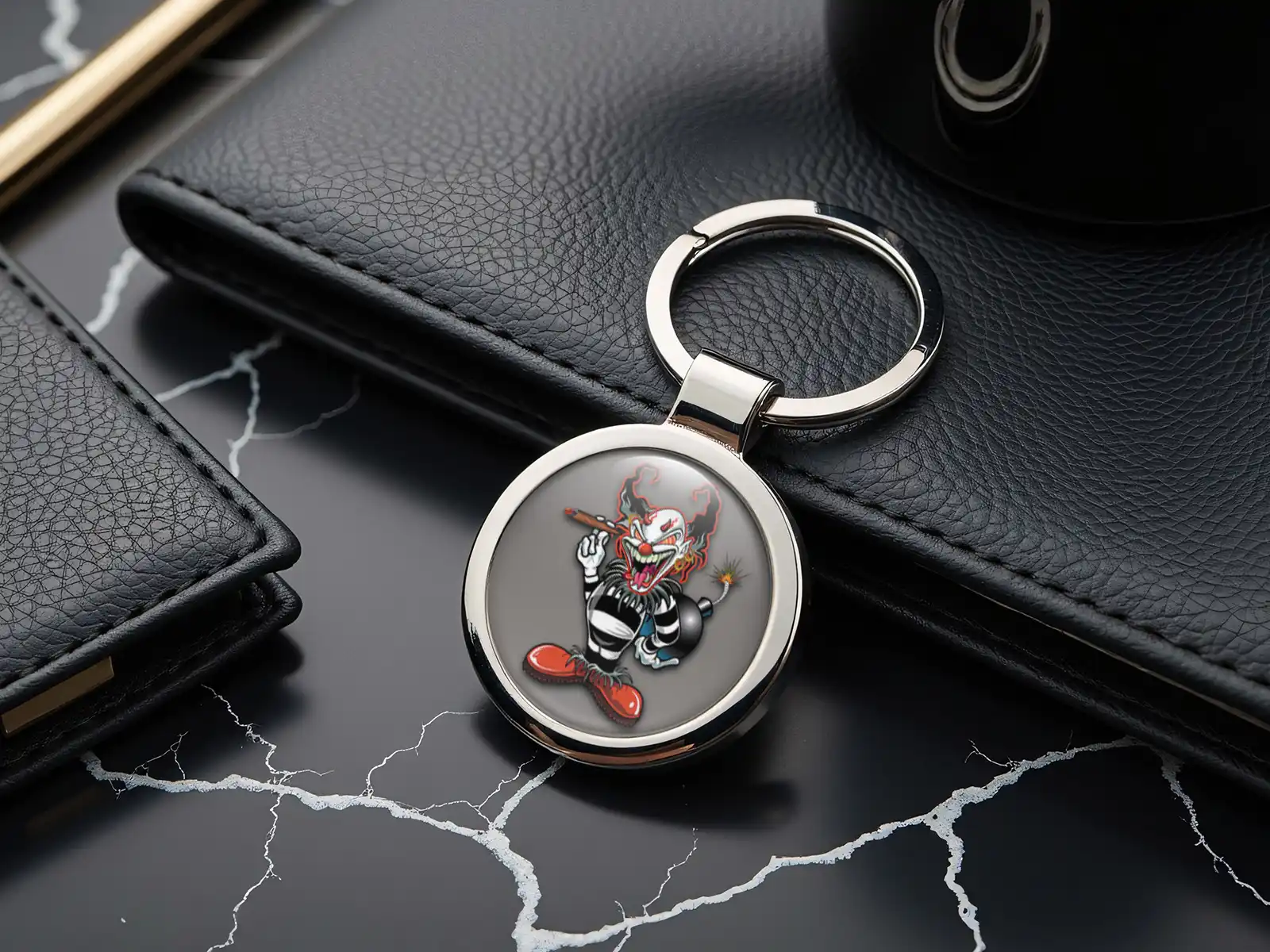 Glossy Keychains Pro Max Classy Metal Durable